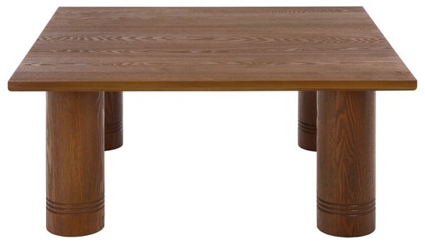 Aramin Solid Wood Coffee Table — 39.4" Square Midcentury Modern Design With Warm Finish, Durable Build