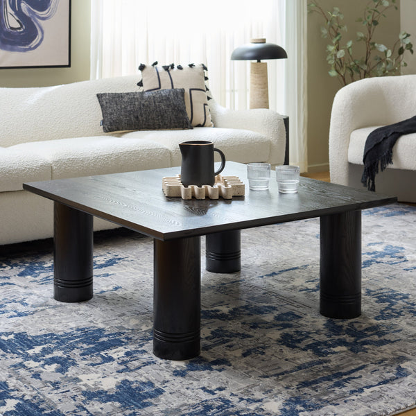 Aramin Solid Wood Coffee Table — 39.4" Square Midcentury Modern Design With Warm Finish, Durable Build