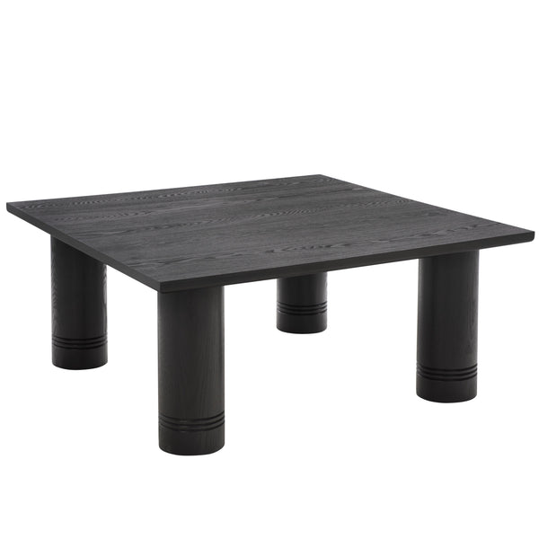 Aramin Solid Wood Coffee Table — 39.4" Square Midcentury Modern Design With Warm Finish, Durable Build