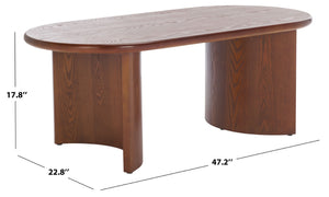 Safavieh Osai Coffee Table In Rich Walnut - Modern Design With Ample Storage For Elegant Living Spaces Walnut Wood Cof2309a