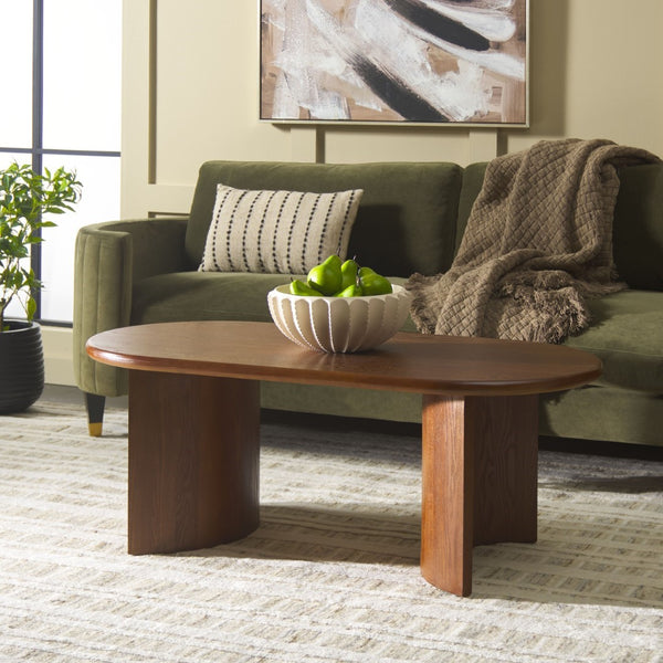 Safavieh Osai Coffee Table In Rich Walnut - Modern Design With Ample Storage For Elegant Living Spaces Walnut Wood Cof2309a