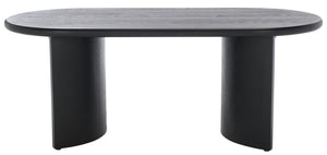 Safavieh Osai Coffee Table - Elegant Black Wood Design For Modern Minimalist Living Spaces & Home Decor Black Wood Cof2309b