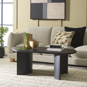 Safavieh Osai Coffee Table - Modern Centerpiece With Organic Curves, Natural Tones & Practical Storage Solutions Black COF2309B