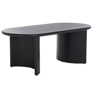 Safavieh Osai Coffee Table - Elegant Black Wood Design For Modern Minimalist Living Spaces & Home Decor Black Wood Cof2309b