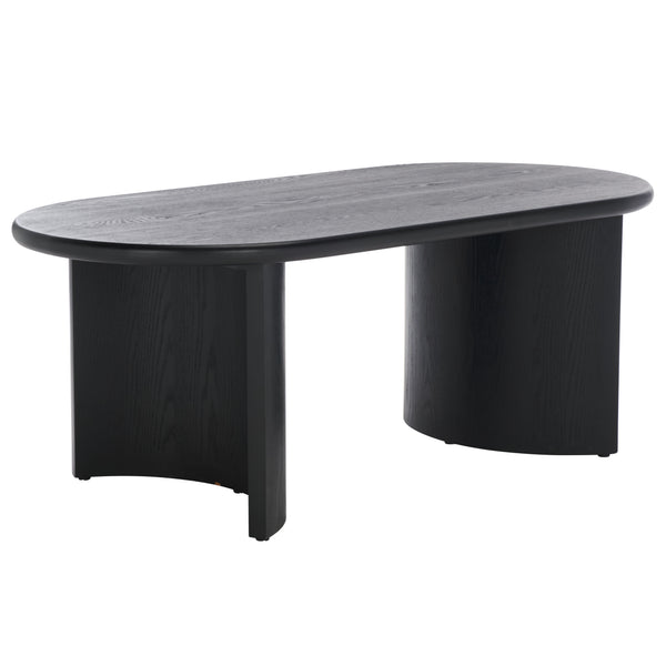 Safavieh Osai Coffee Table - Elegant Black Wood Design For Modern Minimalist Living Spaces & Home Decor Black Wood Cof2309b