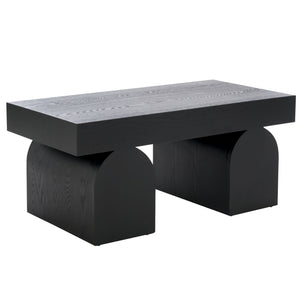 Safavieh Okashu Coffee Table In Elegant Black – Durable Wood Design For Modern & Traditional Interiors Black Wood Cof2310a