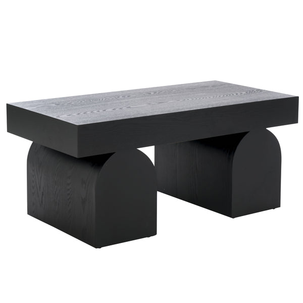 Safavieh Okashu Coffee Table In Elegant Black – Durable Wood Design For Modern & Traditional Interiors Black Wood Cof2310a