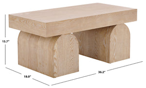 Safavieh Okashu Coffee Table - Elegant Bleached White Wood Design For Modern Living Spaces & Timeless Style Bleached White Wood Cof2310b