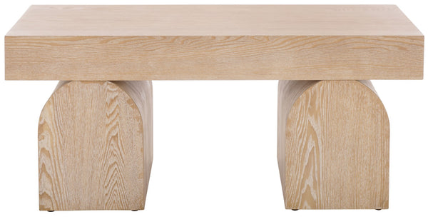 Safavieh Okashu Coffee Table - Elegant Bleached White Wood Design For Modern Living Spaces & Timeless Style Bleached White Wood Cof2310b