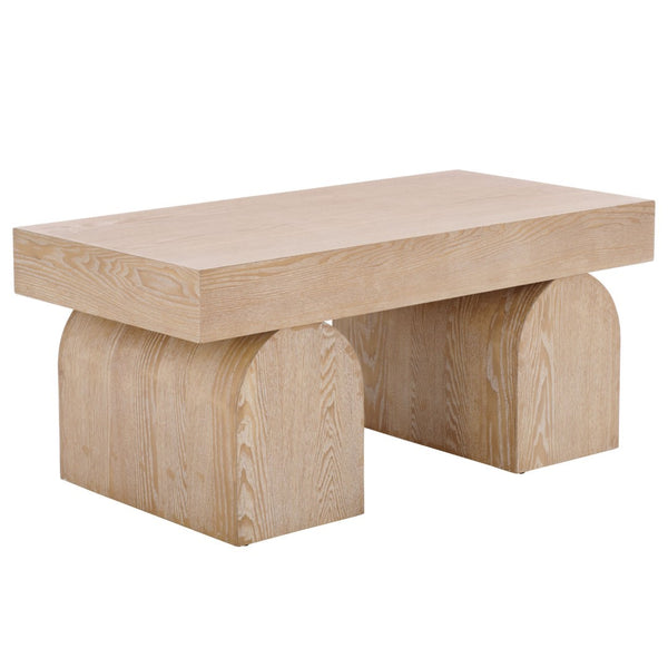 Safavieh Okashu Coffee Table - Elegant Bleached White Wood Design For Modern Living Spaces & Timeless Style Bleached White Wood Cof2310b