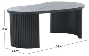 Safavieh Celane Coffee Table - Modern Wood Design For Stylish Living Rooms With Durable Construction & Stability Black Wood Cof2311a