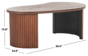 Safavieh Celane Coffee Table - Modern Wood Design For Stylish Living Rooms With Durable Construction & Stability Walnut Wood Cof2311b