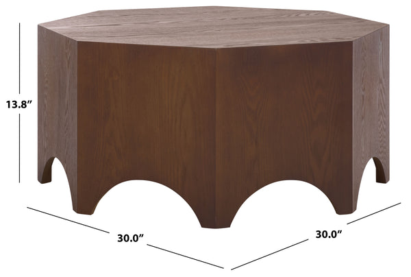 Safavieh Maraki Coffee Table - Elegant Walnut Centerpiece For Modern Homes, Stylish Design & Durable Quality Walnut Wood Cof2312a