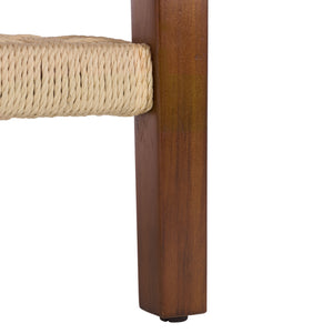 Safavieh Nomand Coffee Table - Walnut Wood & Rope Design For Elegant Living Room Decor And Timeless Style Walnut Wood Cof2314a