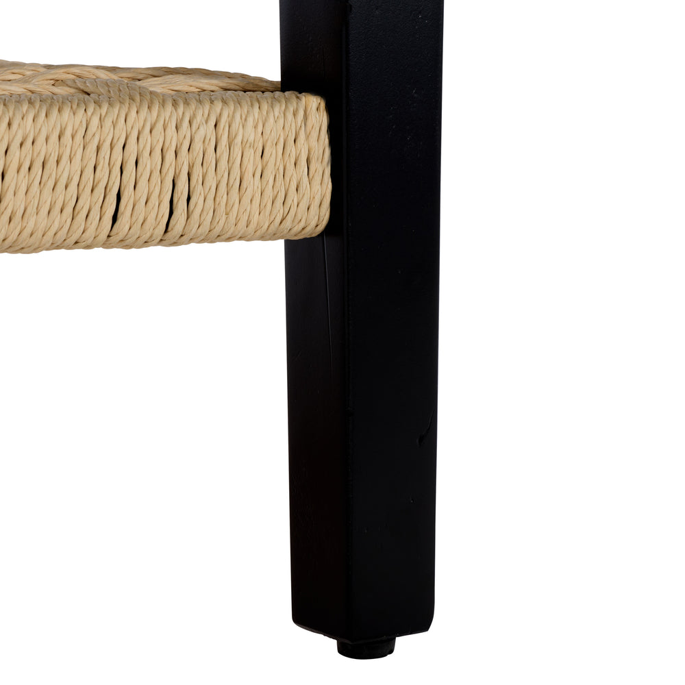 Safavieh Nomand Coffee Table - Walnut Wood & Rope Design For Elegant Living Room Decor And Timeless Style Black ,Natural Wood Cof2314b