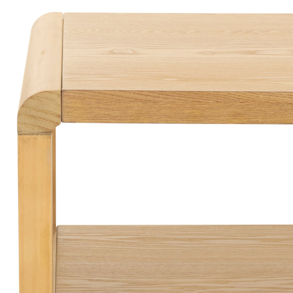 Safavieh Omara 2 Tier Side Table - Rustic Charm With Dual Storage, Perfect For Modern & Traditional Decor Natural Wood Cof2315a