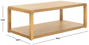 Safavieh Omara 2 Tier Side Table - Rustic Charm With Dual Storage, Perfect For Modern & Traditional Decor Natural Wood Cof2315a