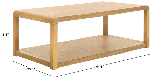 Safavieh Omara 2 Tier Side Table - Rustic Charm With Dual Storage, Perfect For Modern & Traditional Decor Natural Wood Cof2315a