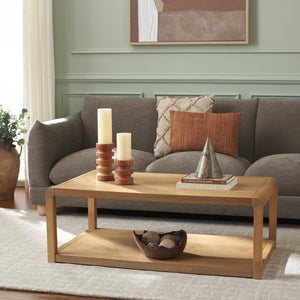 Safavieh Omara 2 Tier Side Table - Rustic Charm With Dual Storage, Perfect For Modern & Traditional Decor Natural Wood Cof2315a