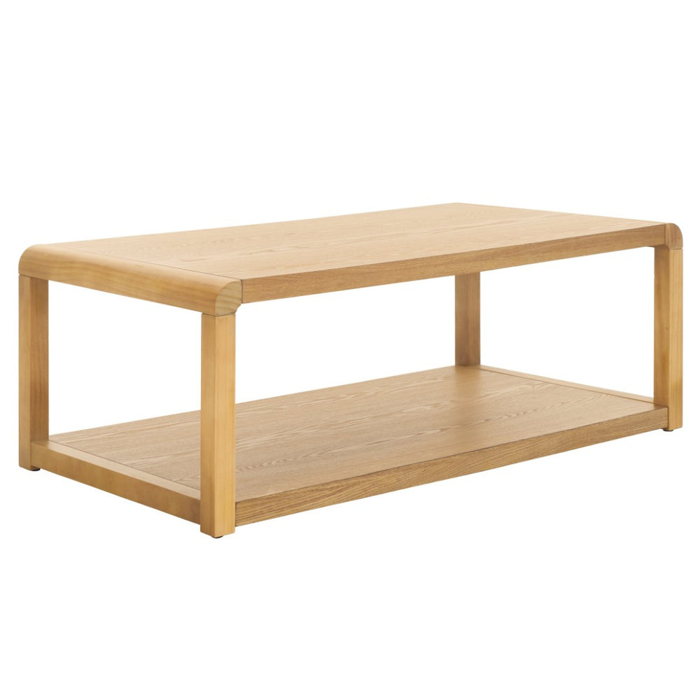 Safavieh Omara 2-Tier Coffee Table – Rustic Charm With Practical Storage For Stylish Living Room Décor Natural COF2315A