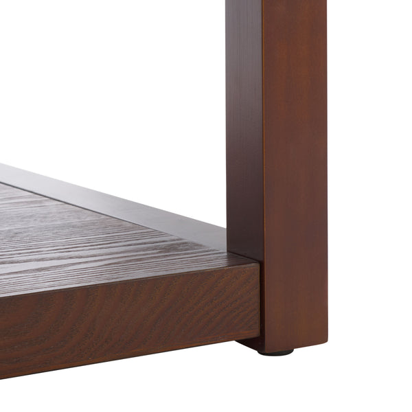 Safavieh Omara 2 Tier Side Table - Rustic Charm With Dual Storage, Perfect For Modern & Traditional Decor Walnut Wood Cof2315b