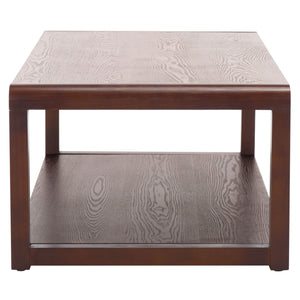 Safavieh Omara 2 Tier Side Table - Rustic Charm With Dual Storage, Perfect For Modern & Traditional Decor Walnut Wood Cof2315b
