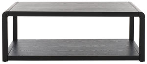 Safavieh Omara 2 Tier Side Table - Rustic Charm With Dual Storage, Perfect For Modern & Traditional Decor Black Wood Cof2315c