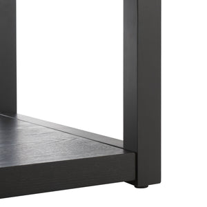 Safavieh Omara 2 Tier Side Table - Rustic Charm With Dual Storage, Perfect For Modern & Traditional Decor Black Wood Cof2315c