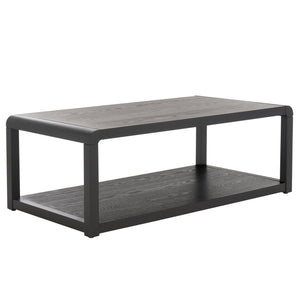 Safavieh Omara 2 Tier Side Table - Rustic Charm With Dual Storage, Perfect For Modern & Traditional Decor Black Wood Cof2315c