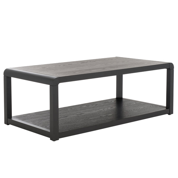 Safavieh Omara 2 Tier Side Table - Rustic Charm With Dual Storage, Perfect For Modern & Traditional Decor Black Wood Cof2315c