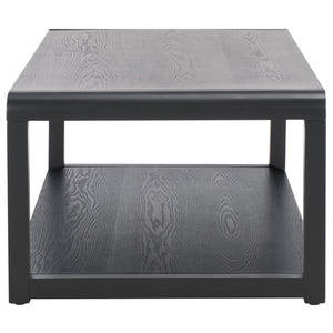 Safavieh Omara 2 Tier Side Table - Rustic Charm With Dual Storage, Perfect For Modern & Traditional Decor Black Wood Cof2315c