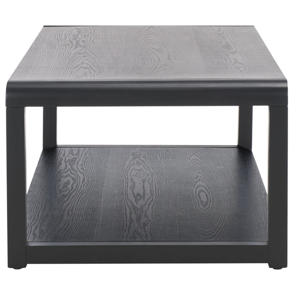 Safavieh Omara 2 Tier Side Table - Rustic Charm With Dual Storage, Perfect For Modern & Traditional Decor Black Wood Cof2315c