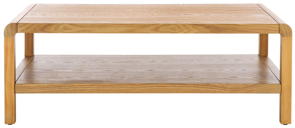 Safavieh Omara 2 Tier Coffee Table - Timeless Elegance And Functional Storage For Your Living Space Decor Natural Wood Cof2316a