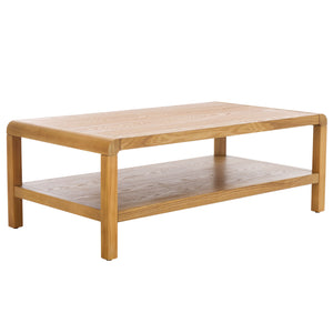 Safavieh Omara 2 Tier Coffee Table - Timeless Elegance And Functional Storage For Your Living Space Decor Natural Wood Cof2316a