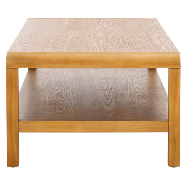 Safavieh Omara 2 Tier Coffee Table - Timeless Elegance And Functional Storage For Your Living Space Decor Natural Wood Cof2316a