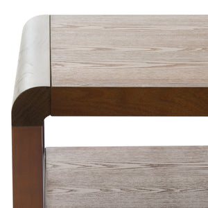 Safavieh Omara 2 Tier Coffee Table - Timeless Elegance And Functional Storage For Your Living Space Decor Walnut Wood Cof2316b