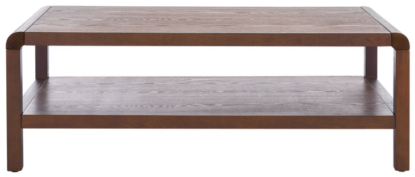 Safavieh Omara 2 Tier Coffee Table - Timeless Elegance And Functional Storage For Your Living Space Decor Walnut Wood Cof2316b