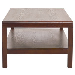 Safavieh Omara 2 Tier Coffee Table - Timeless Elegance And Functional Storage For Your Living Space Decor Walnut Wood Cof2316b