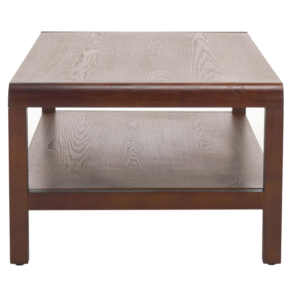 Safavieh Omara 2 Tier Coffee Table - Timeless Elegance And Functional Storage For Your Living Space Decor Walnut Wood Cof2316b