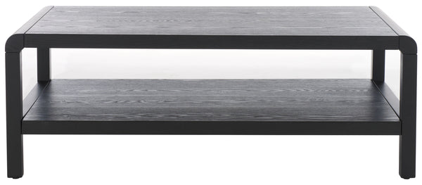 Safavieh Omara 2 Tier Coffee Table - Timeless Elegance And Functional Storage For Your Living Space Decor Black Wood Cof2316c