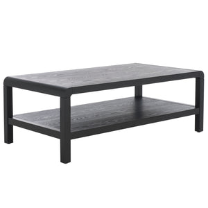 Safavieh Omara 2 Tier Coffee Table - Timeless Elegance And Functional Storage For Your Living Space Decor Black Wood Cof2316c