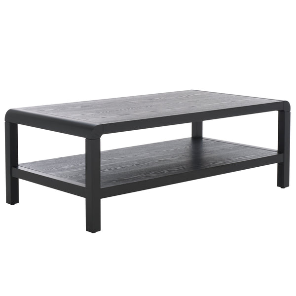 Safavieh Omara 2 Tier Coffee Table - Timeless Elegance And Functional Storage For Your Living Space Decor Black Wood Cof2316c