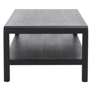 Safavieh Omara 2 Tier Coffee Table - Timeless Elegance And Functional Storage For Your Living Space Decor Black Wood Cof2316c