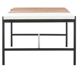 Safavieh Dallas Coffee Table Brown / White Faux Marble  Metal COF2501A