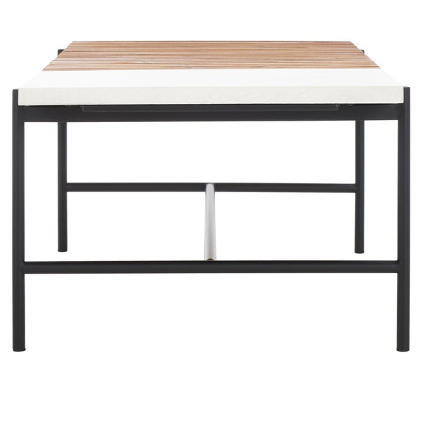 Safavieh Dallas Coffee Table Brown / White Faux Marble  Metal COF2501A