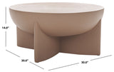 Safavieh Devan Coffee Table Terracotta 30" x 30" x 14"