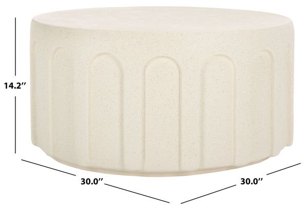 Safavieh Nikolaus Coffee Table - Elegant Architectural Centerpiece With Textured Finish For Any Space White Magnesium Oxide Cof2801a