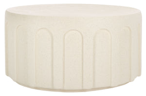 Safavieh Nikolaus Coffee Table - Elegant Architectural Centerpiece With Textured Finish For Any Space White Magnesium Oxide Cof2801a