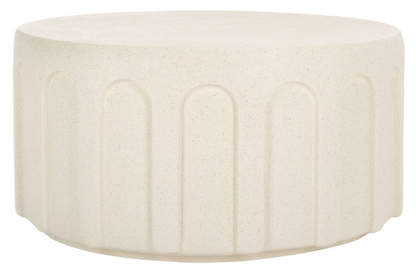 Safavieh Nikolaus Coffee Table - Elegant Architectural Centerpiece With Textured Finish For Any Space White Magnesium Oxide Cof2801a