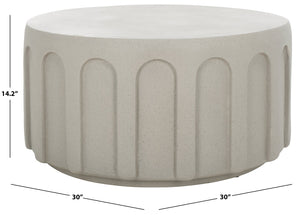 Safavieh Nikolaus Coffee Table - Elegant Architectural Centerpiece With Textured Finish For Any Space Grey Magnesium Oxide Cof2801b